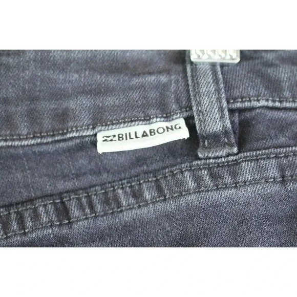 Billabong Women's Size 27 / Size 4 (27" Waist) Blue Denim Shorts Button-Fly - Picture 3 of 4